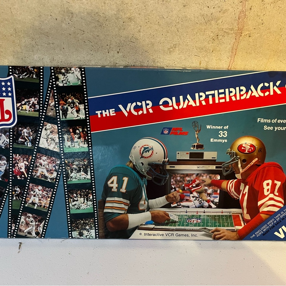 VCR Quarterback Game Board 1986 Vintage NFL Football Interactive VHS Sealed NIB